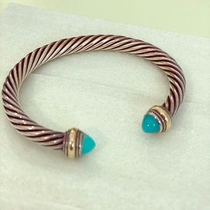 David Yurman Cable Bracelet with Turquoise